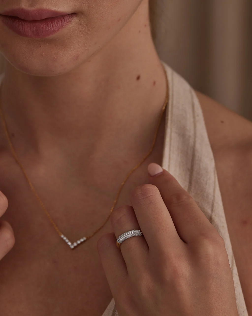 Angled Pave Diamond Band - Image 4