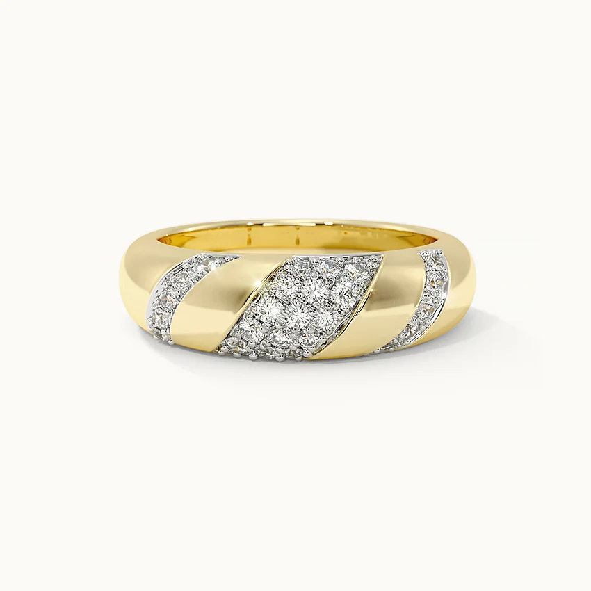 Angled Pave Diamond Ring - Image 3