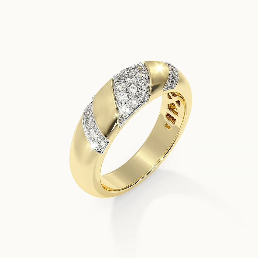 Angled Pave Diamond Ring - Image 5