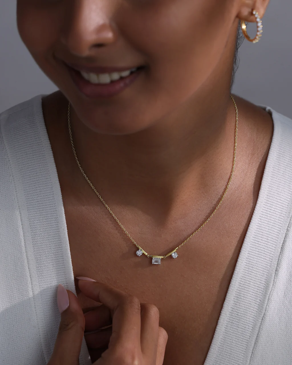 Arc Diamond Necklace - Image 2