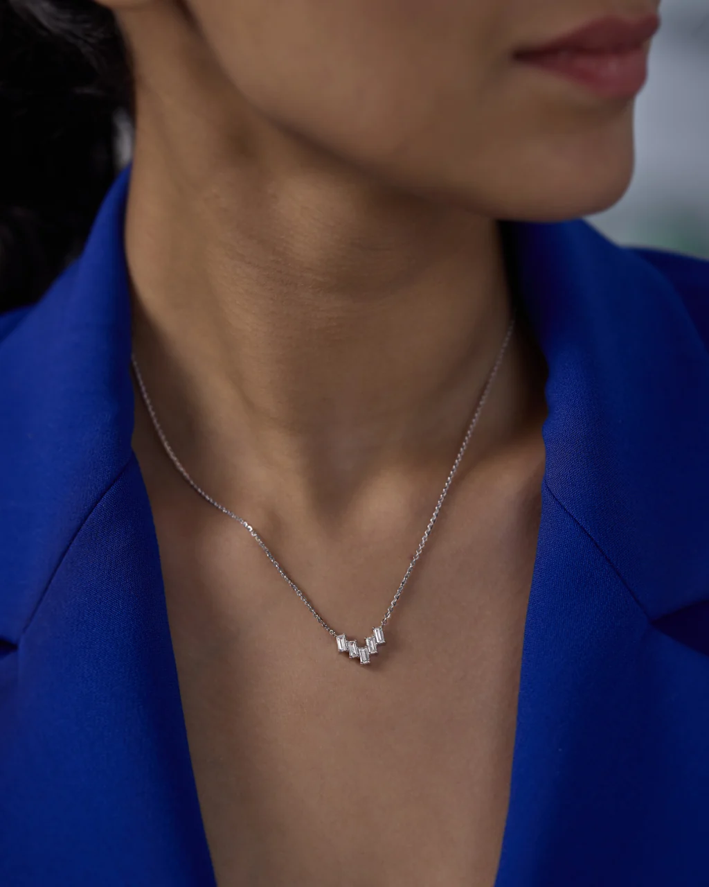 Art Deco Baguette Necklace - Image 2
