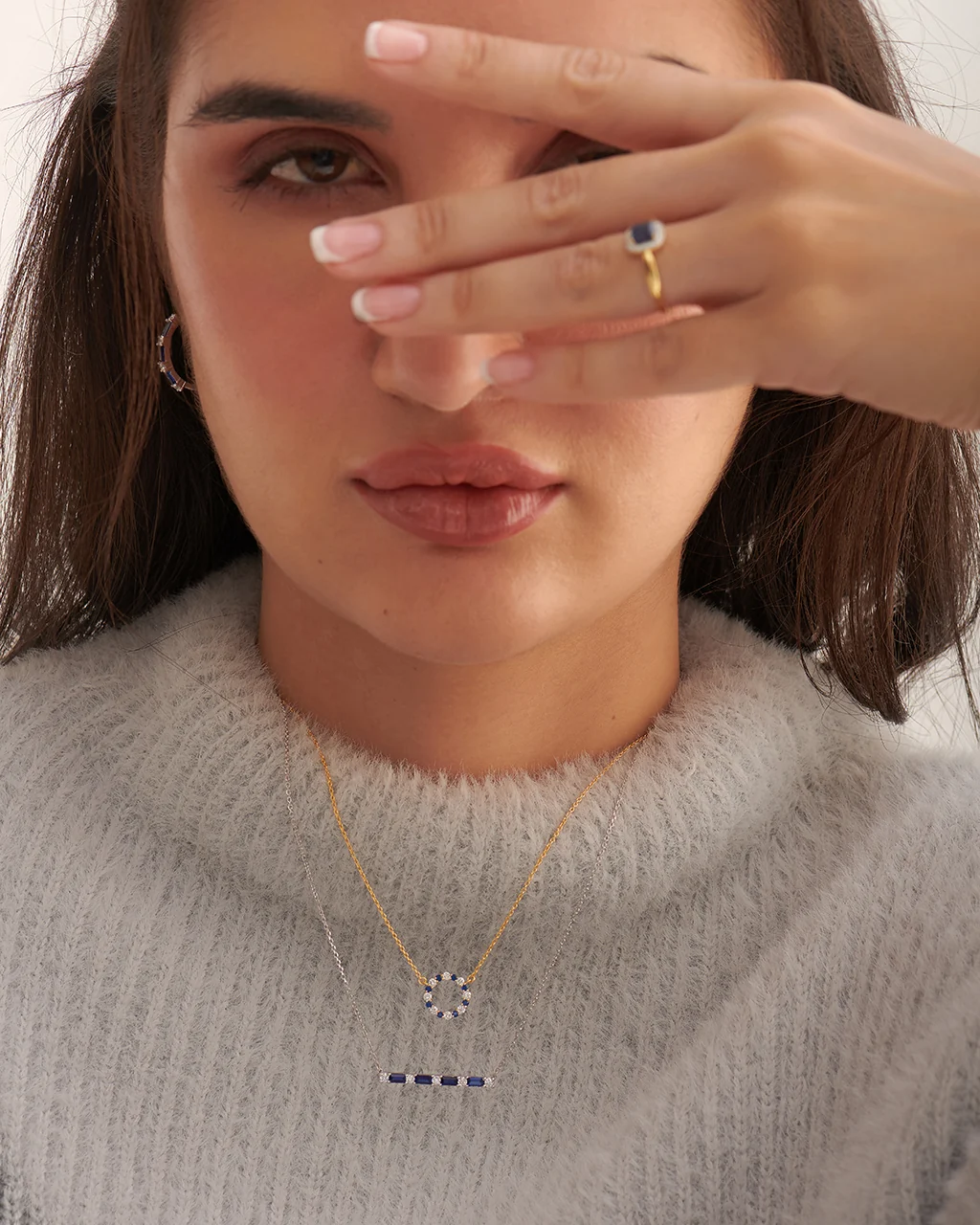 Baguette Diamond Bar Necklace - Image 4