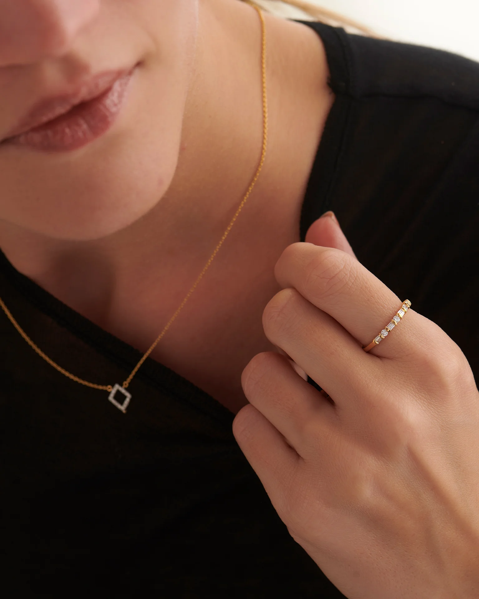 Baguette & Round Stackable Band - Image 4