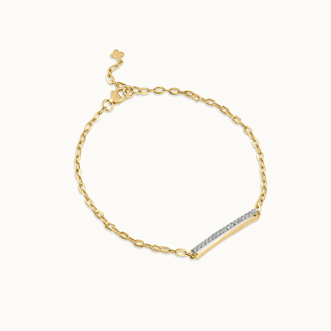 Bar Diamond Chain Bracelet - Image 3