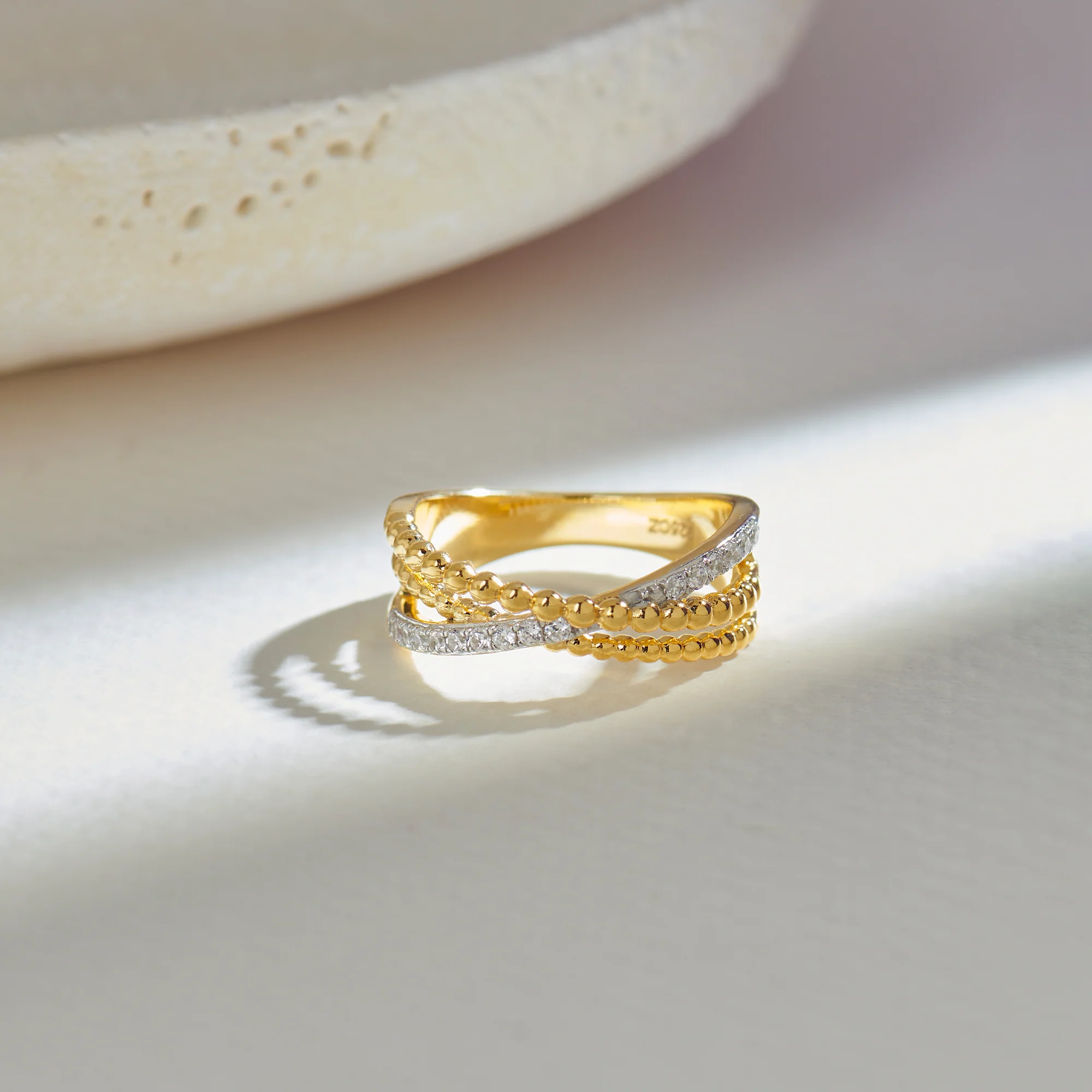 Beaded Crossover Band