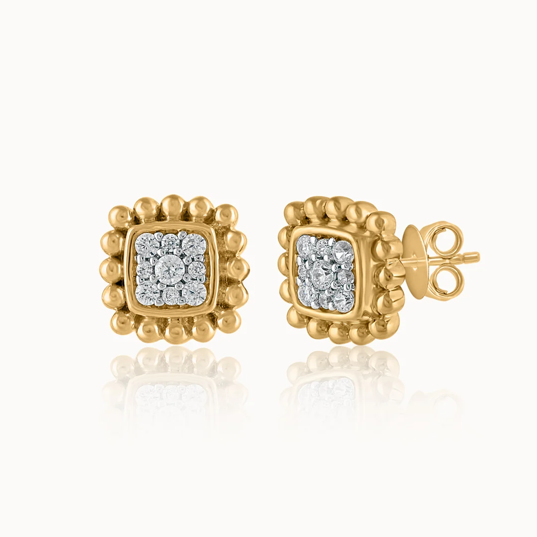 Beaded Halo Studs - Image 3