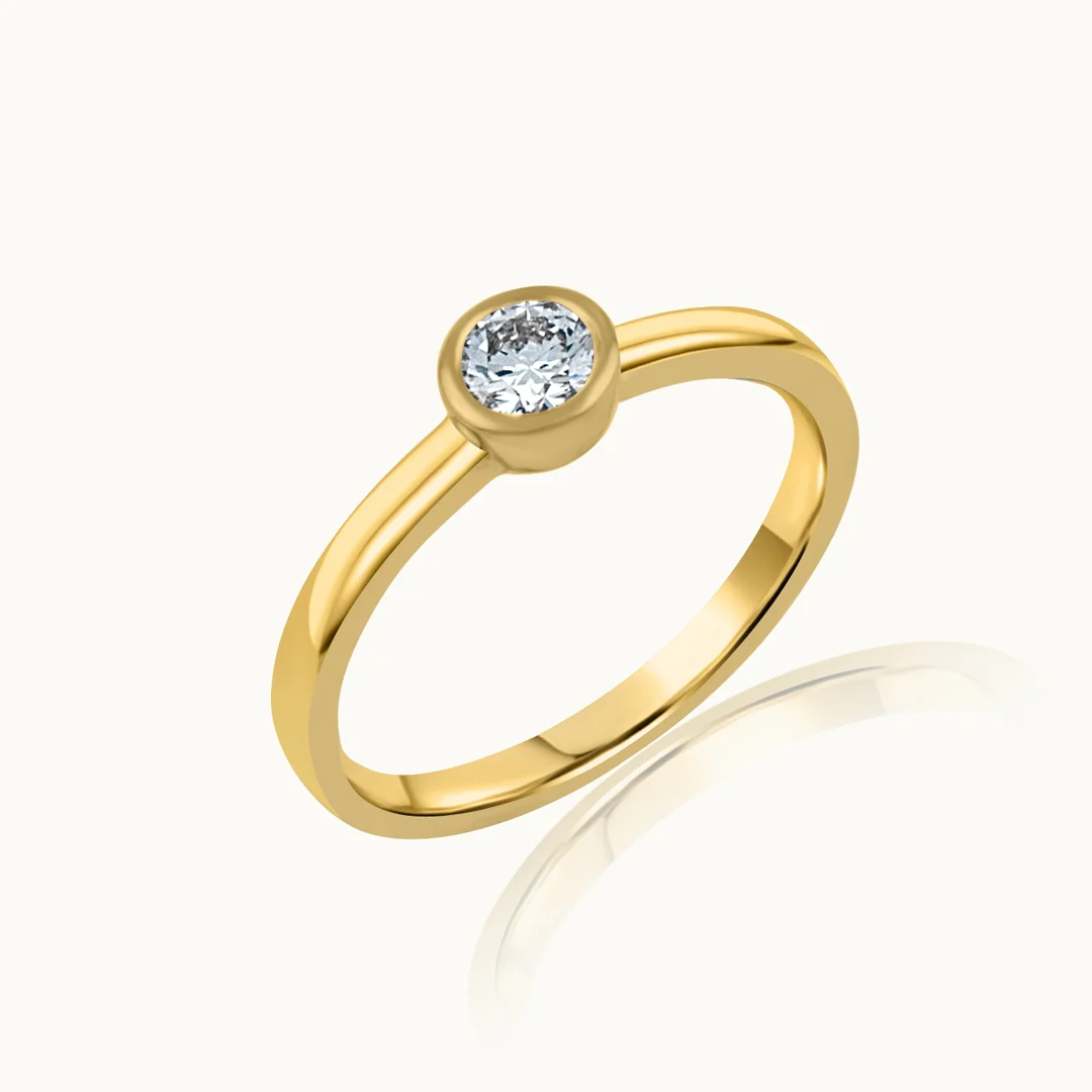 Bezel Solitaire Ring - Image 3