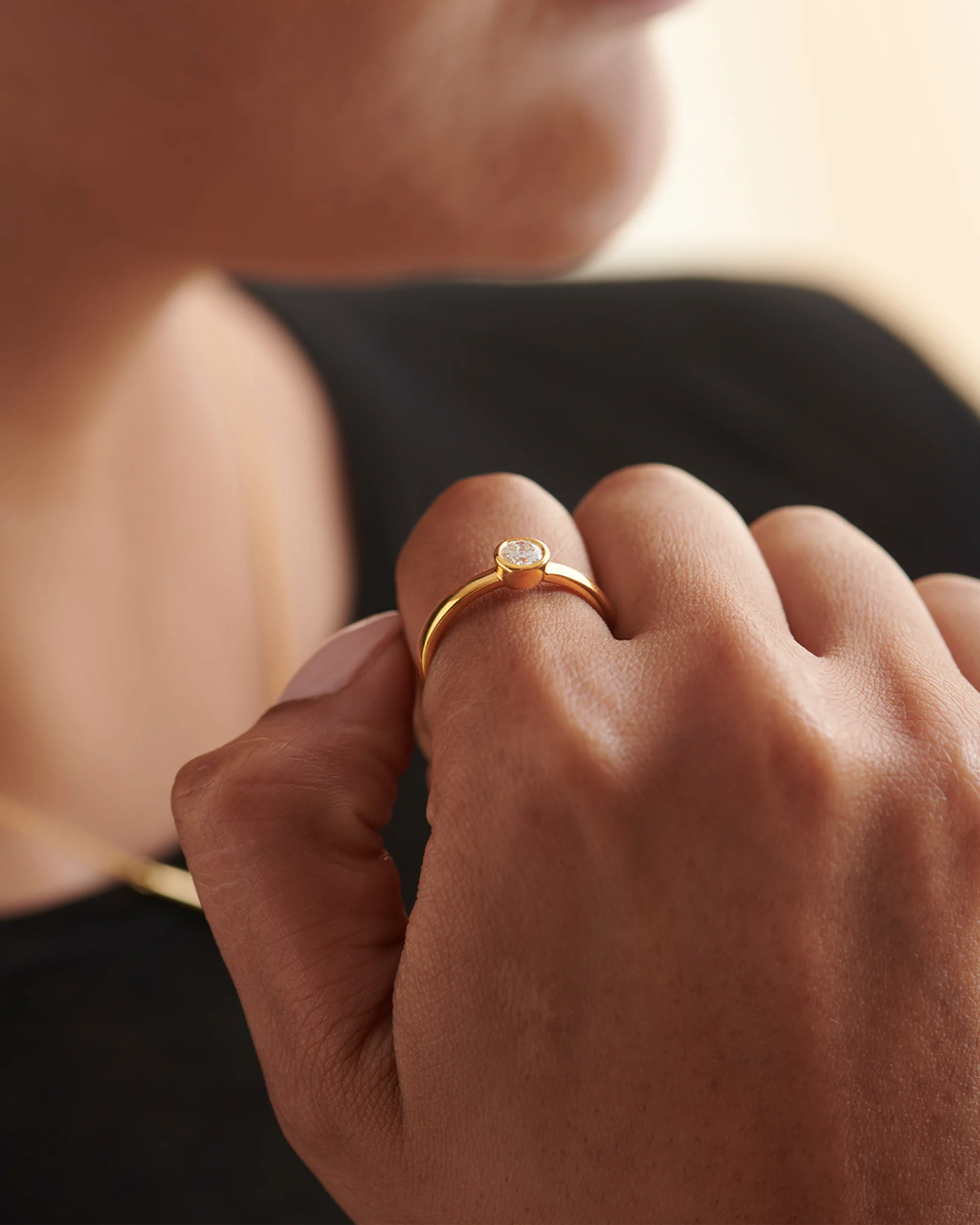 Bezel Solitaire Ring - Image 4