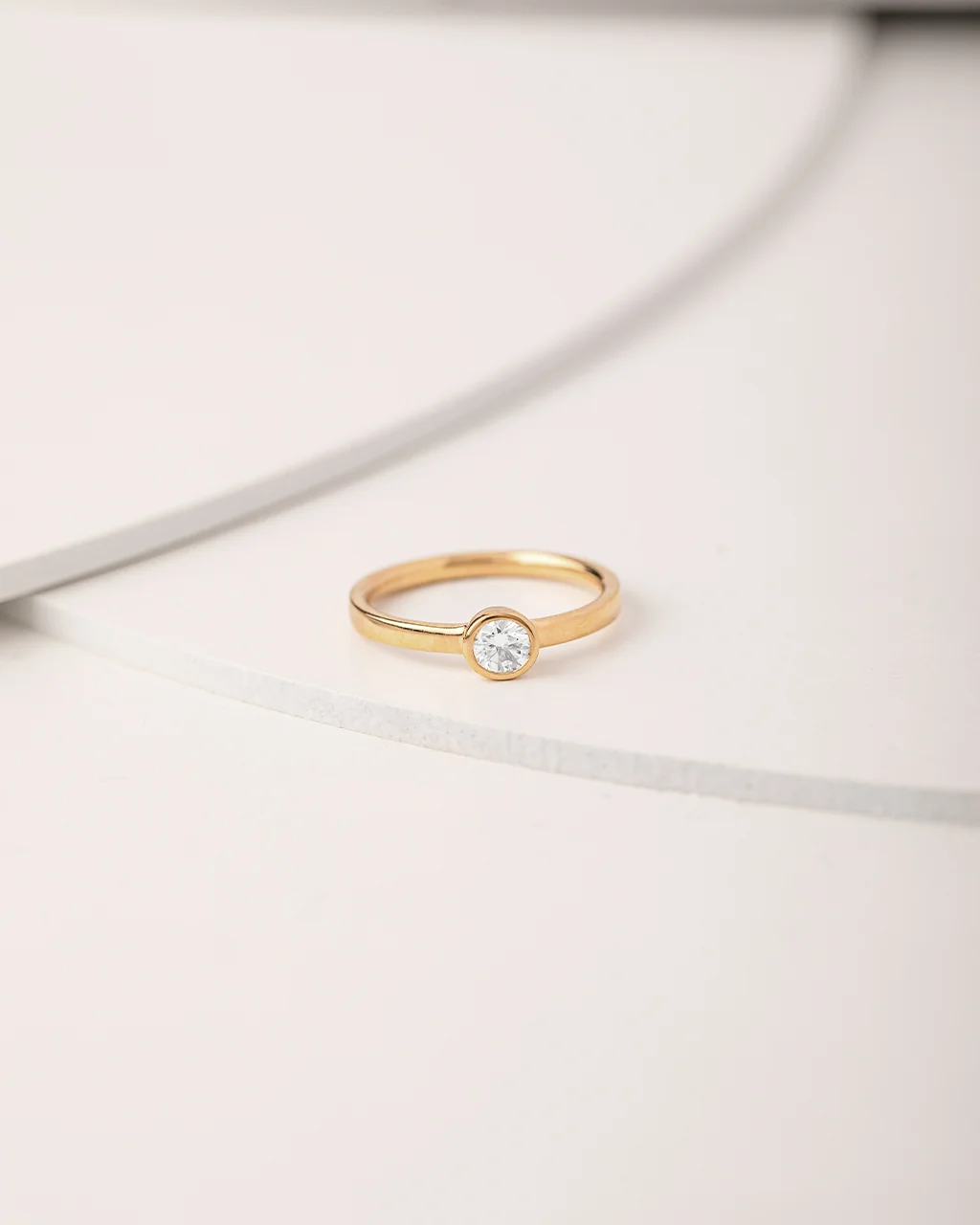 Bezel Solitaire Ring - Image 5