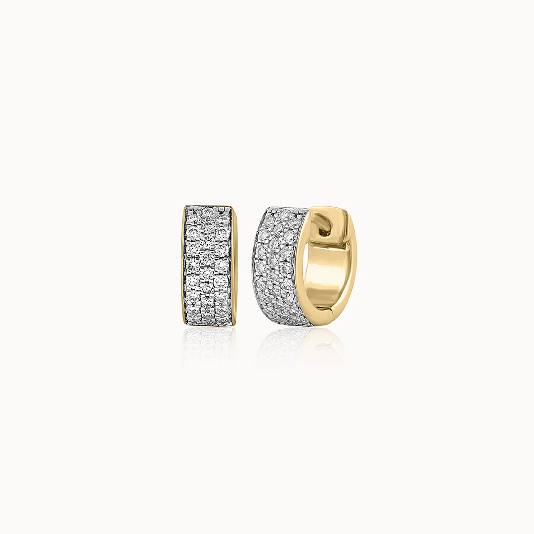 Bold Mini Diamond Hoops - Image 3