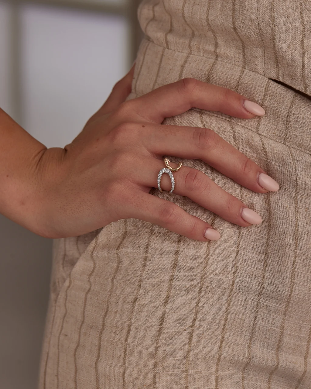 Bold Textured Diamond Band - Image 4