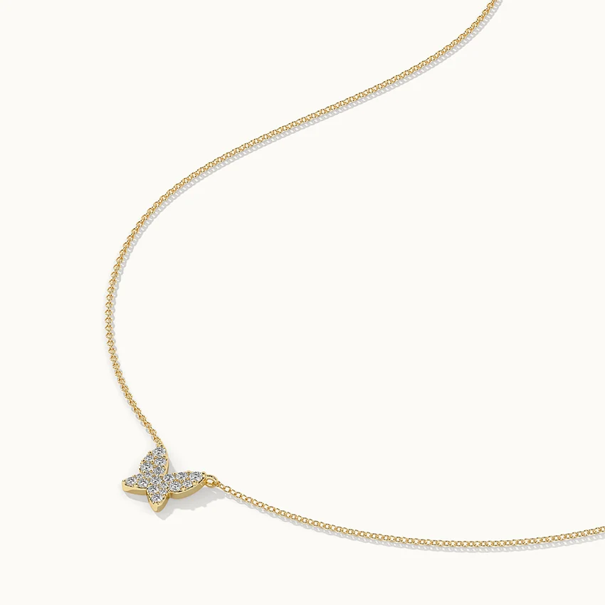 Butterfly Pave Diamond Necklace - Image 6