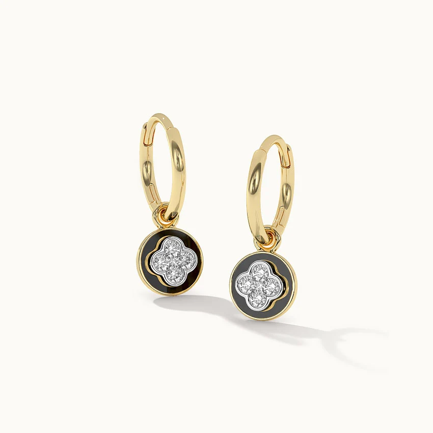 Cera Clover Small Hoops - Image 3