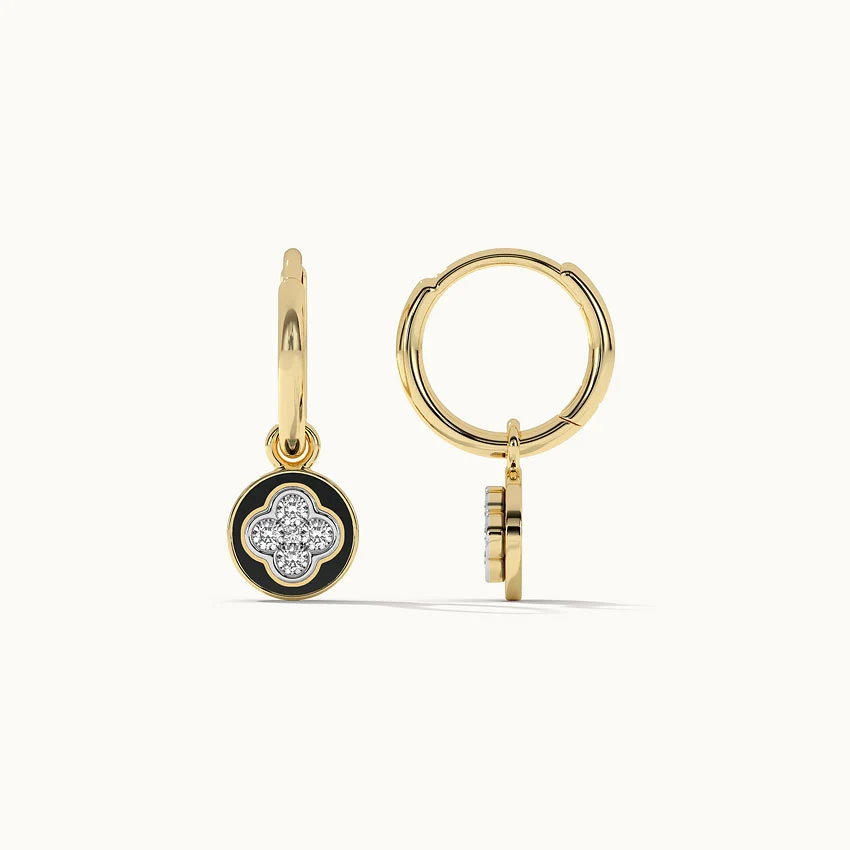 Cera Clover Small Hoops - Image 6