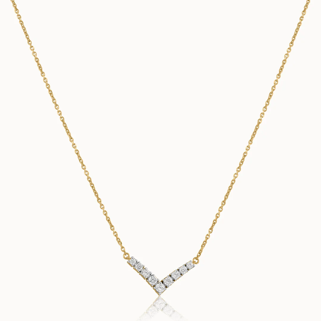 Chevron Diamond Necklace - Image 3