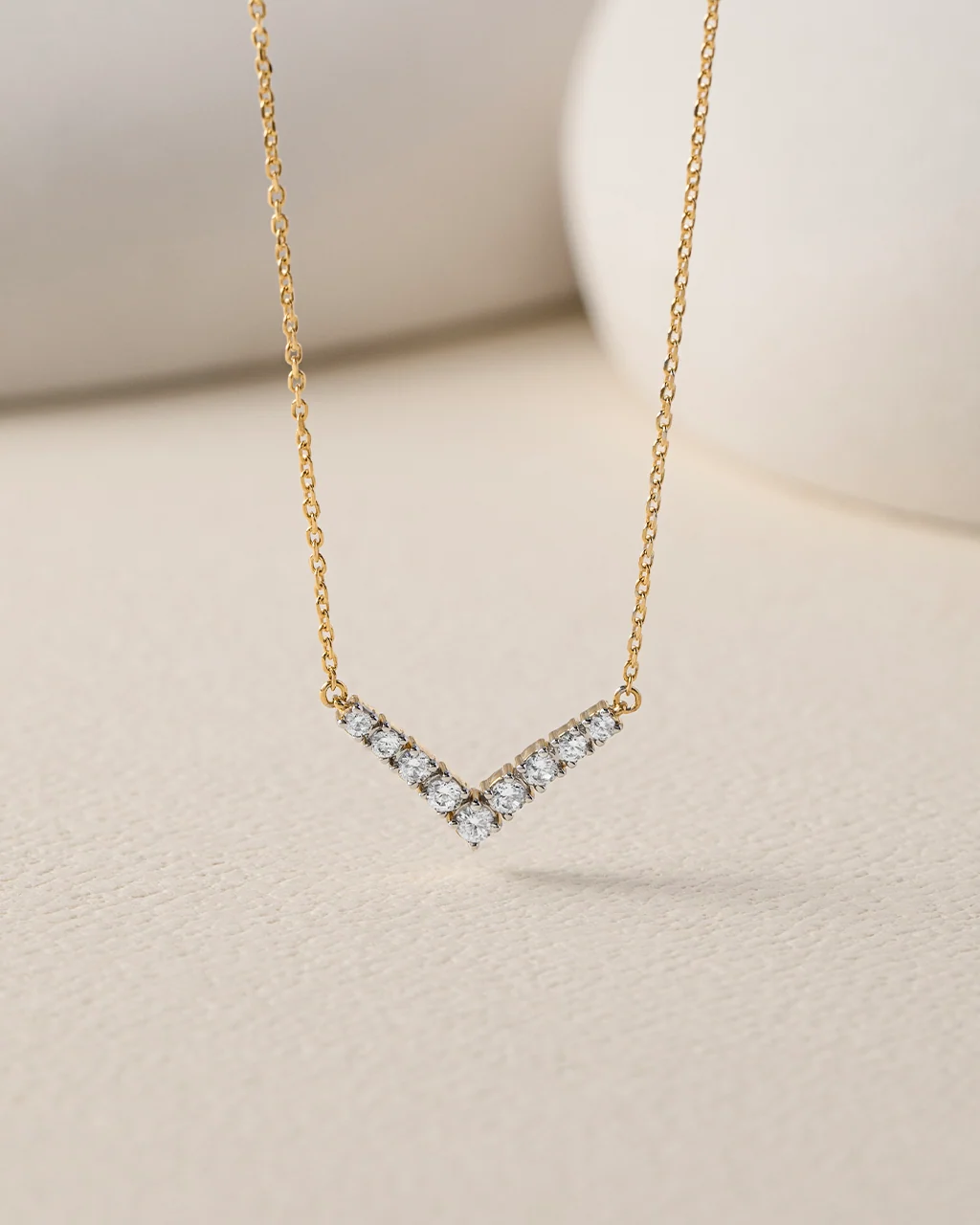 Chevron Diamond Necklace - Image 5