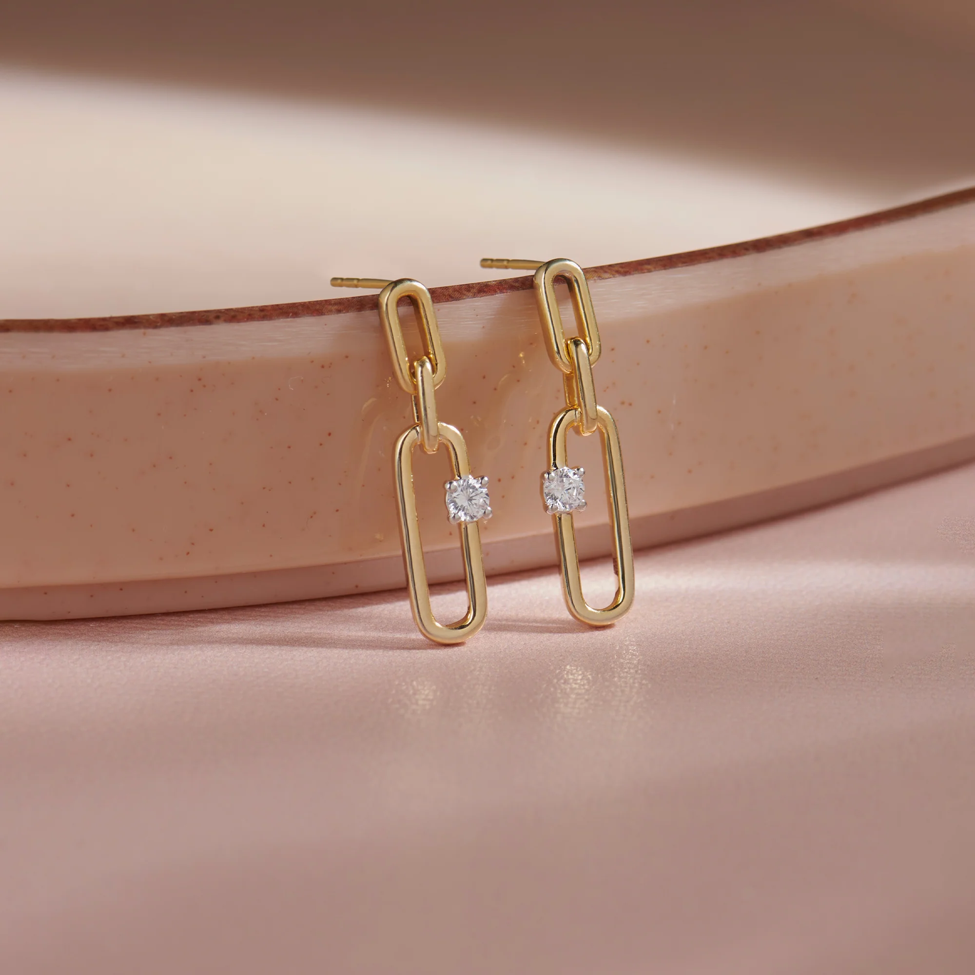 Chic Drop Solitaire Earrings