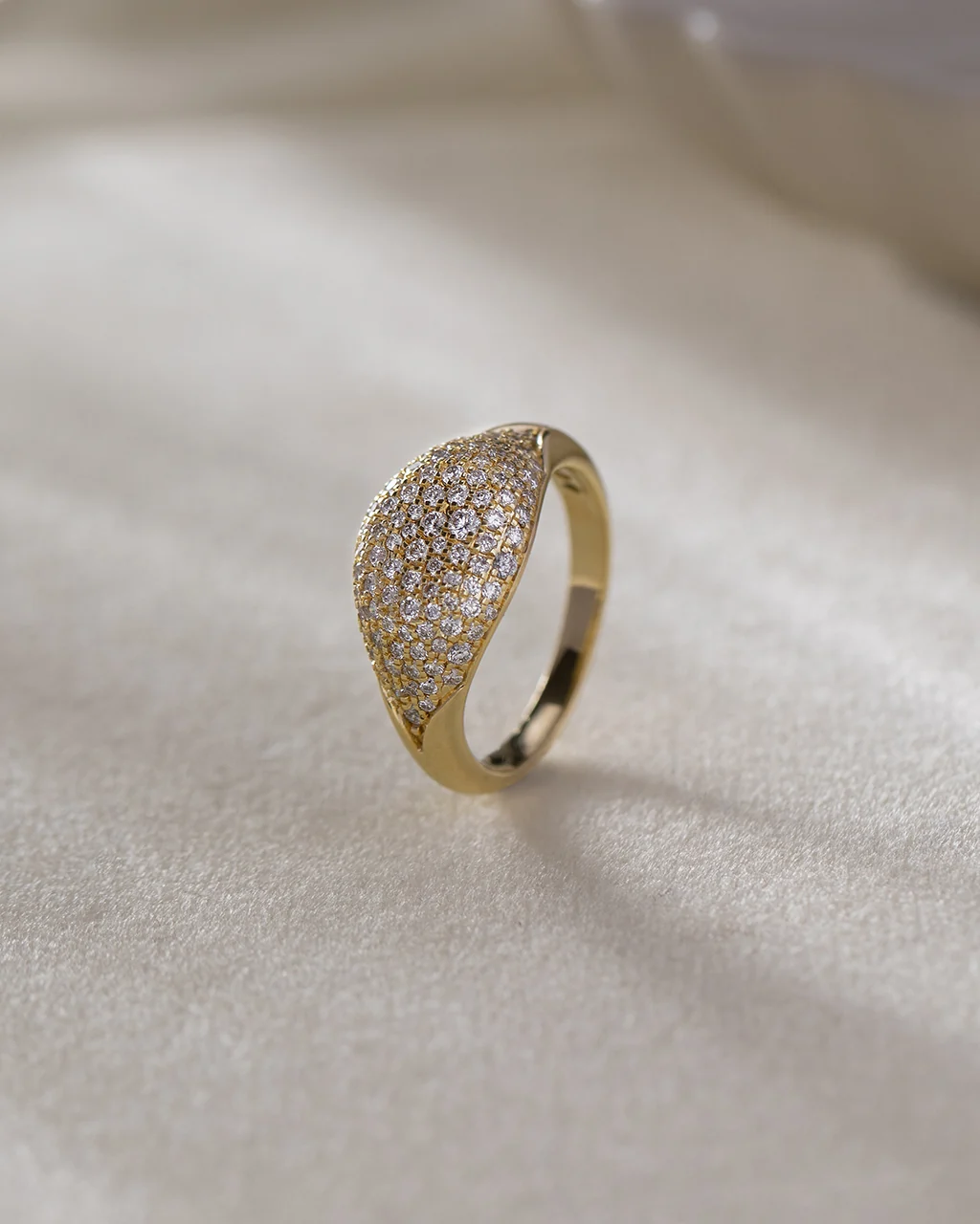 Chunky Diamond Signet Ring - Image 6