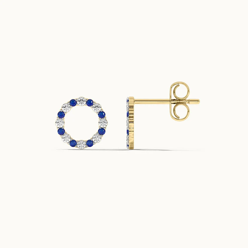Circular Diamond Earrings - Image 4