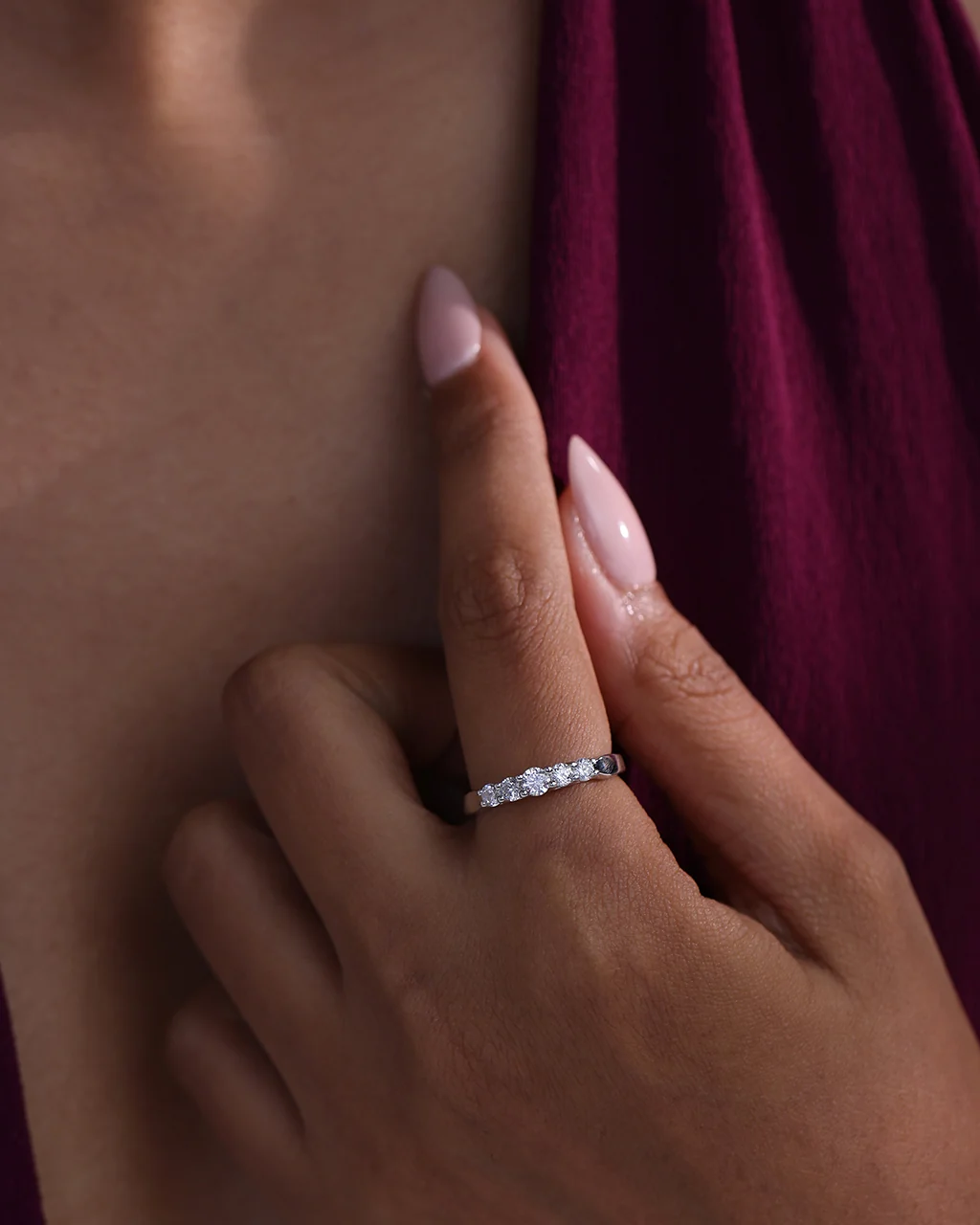 Classic 5 Diamond Ring - Image 6