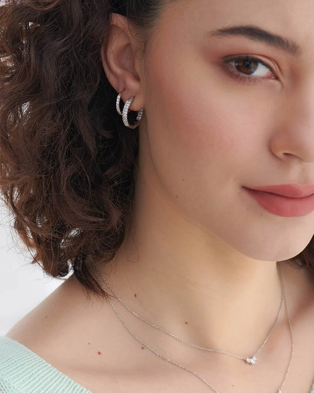 Classic Diamond Hoops - Image 3