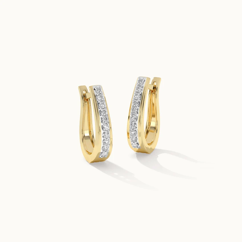 Classic Pear Diamond Hoops - Image 3