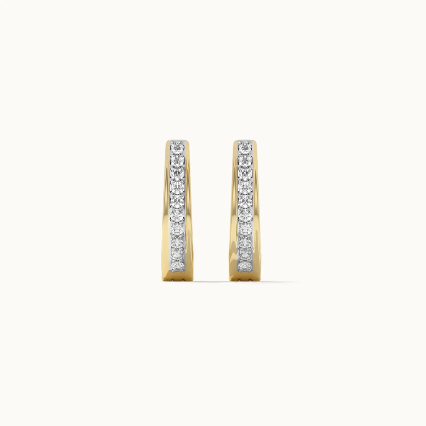 Classic Pear Diamond Hoops - Image 6
