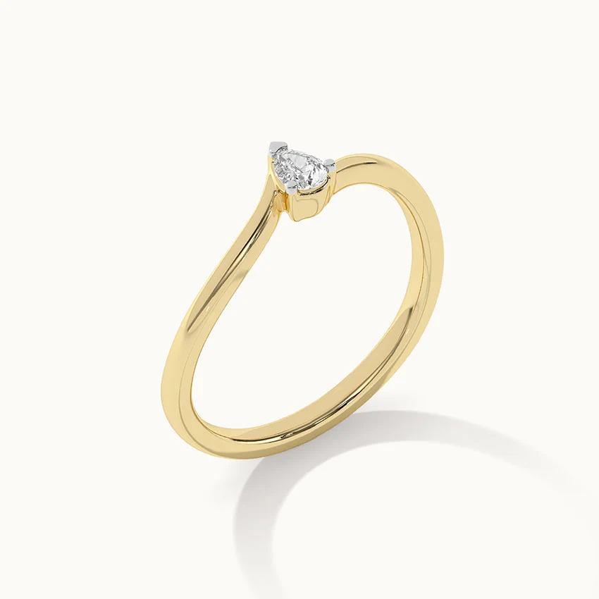 Classic Pear Diamond Ring - Image 6