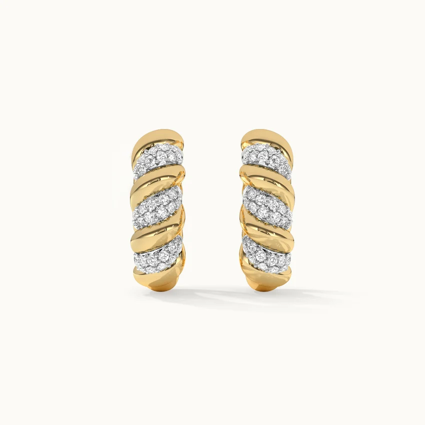 Classic Tidal Diamond Hoops - Image 6