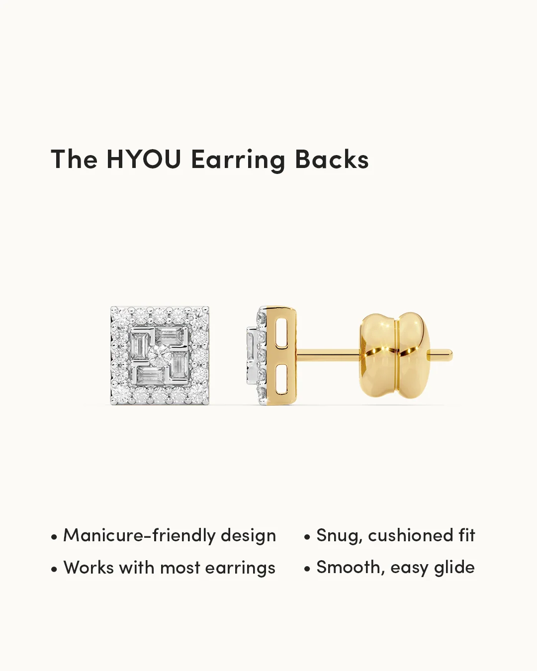 Cluster Square Diamond Studs - Image 3