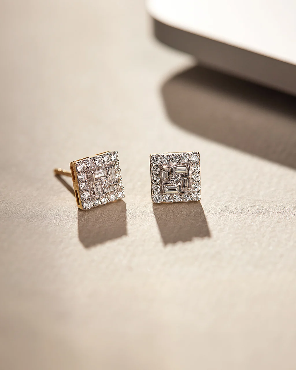 Cluster Square Diamond Studs - Image 6