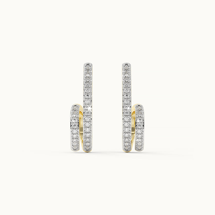 Coiled Diamond Hoop Earrings - Image 6