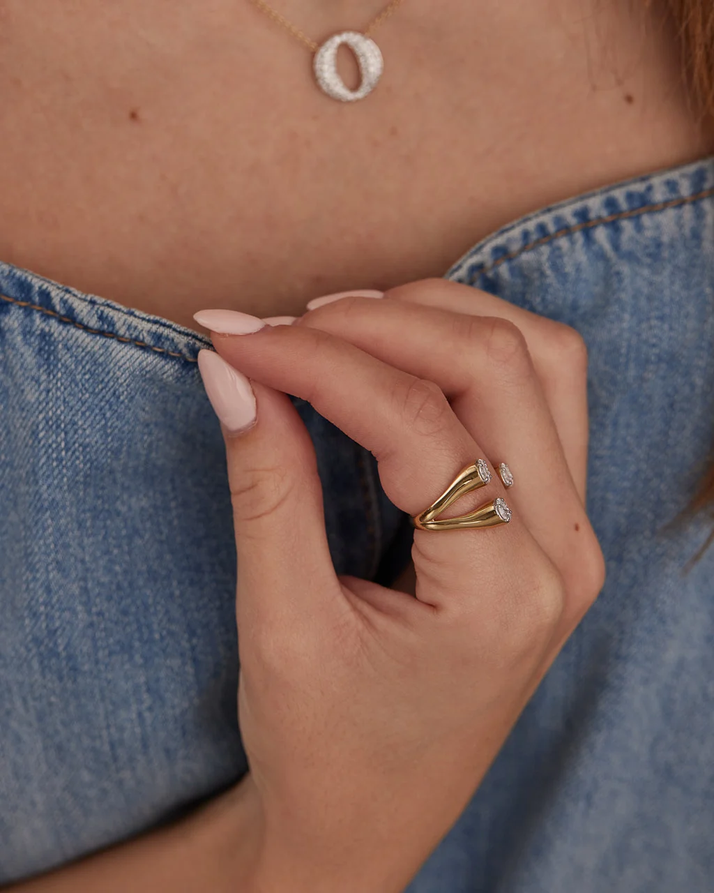 Contemporary Open Diamond Band - Image 3