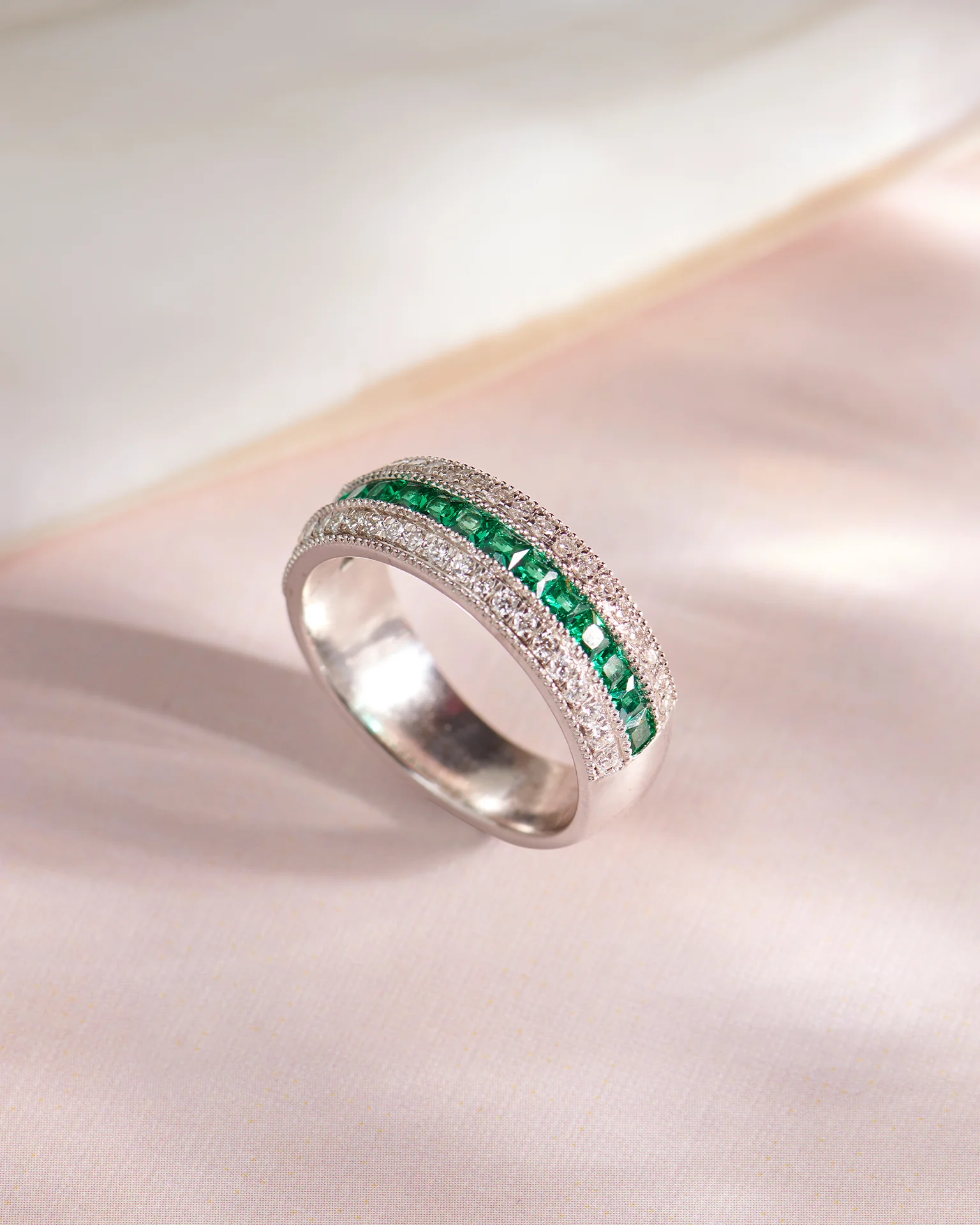 Created Emerald Eternity Band - Image 6