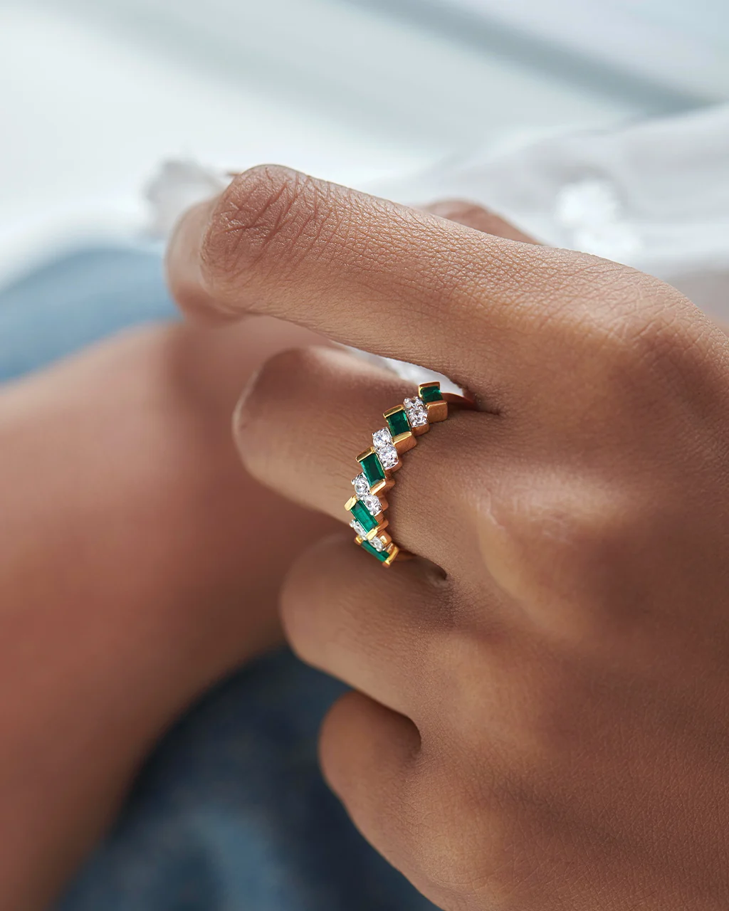 Created Emerald Regal Band - Image 4
