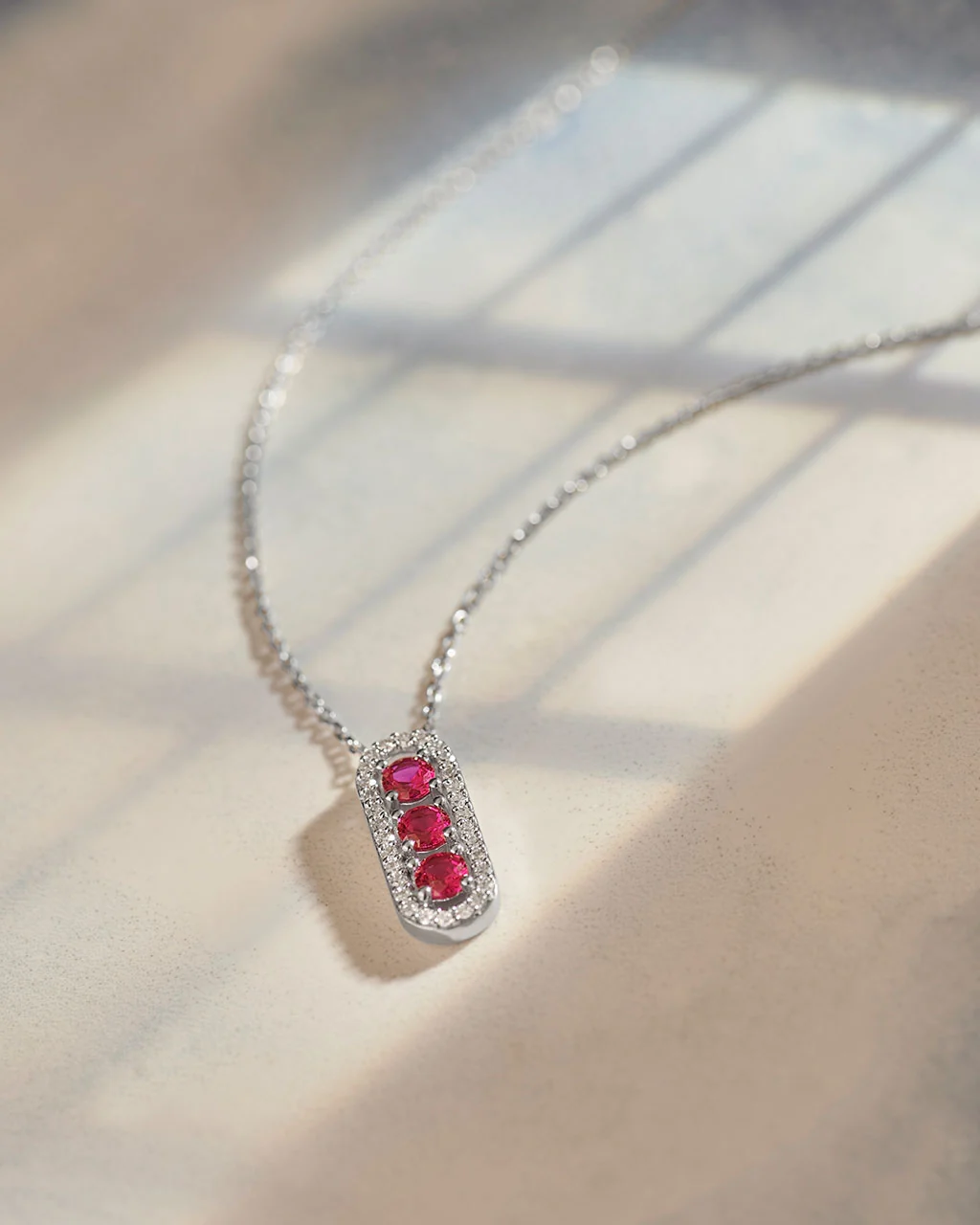 Created Ruby Paperclip Necklace - Image 7