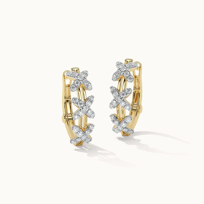 Criss Cross Medium Hoops - Image 3