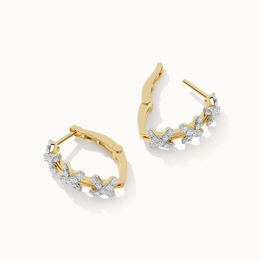 Criss Cross Medium Hoops - Image 7