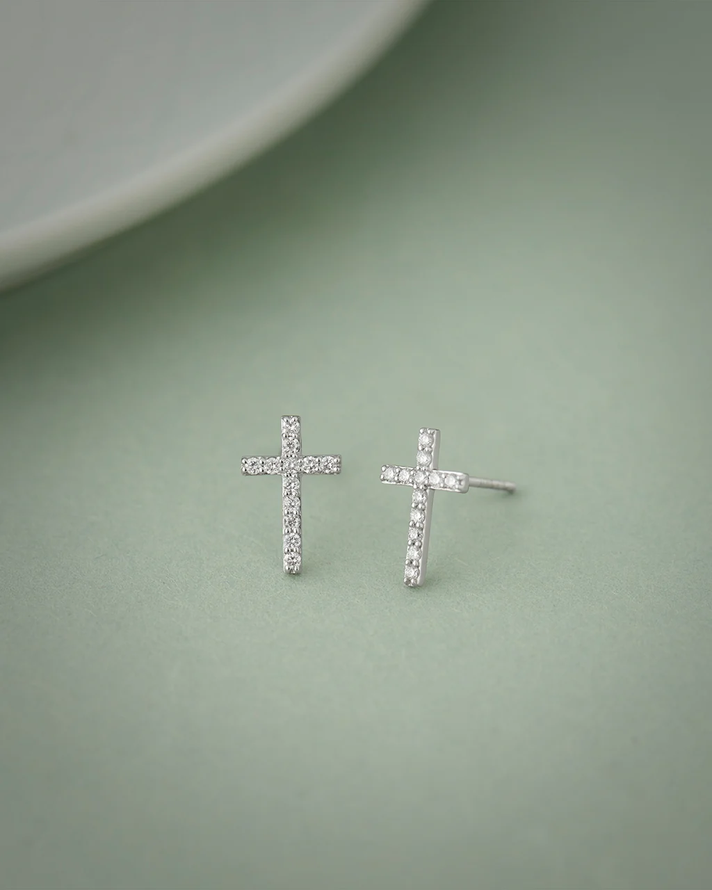 Cross Diamond Earrings - Image 6