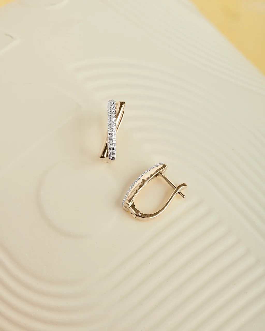 Crossline Diamond Hoops - Image 6
