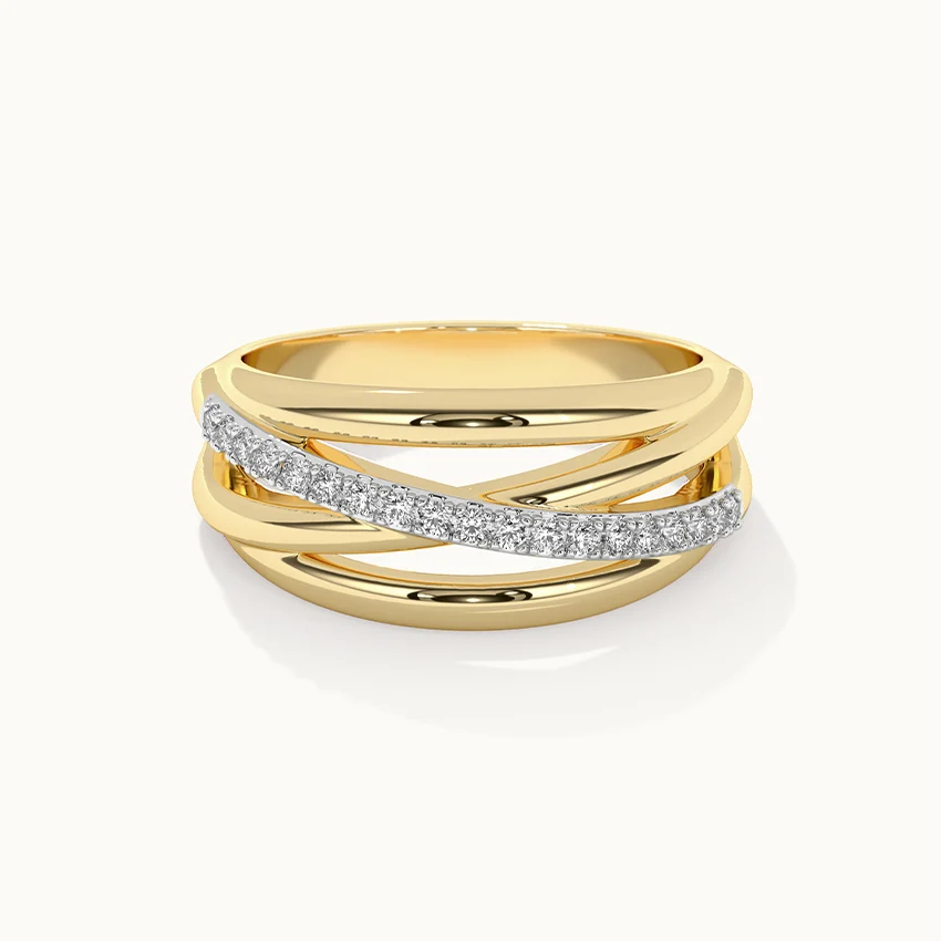 Crossover Pave Diamond Band - Image 3