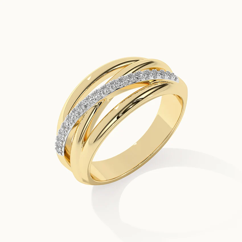 Crossover Pave Diamond Band - Image 5