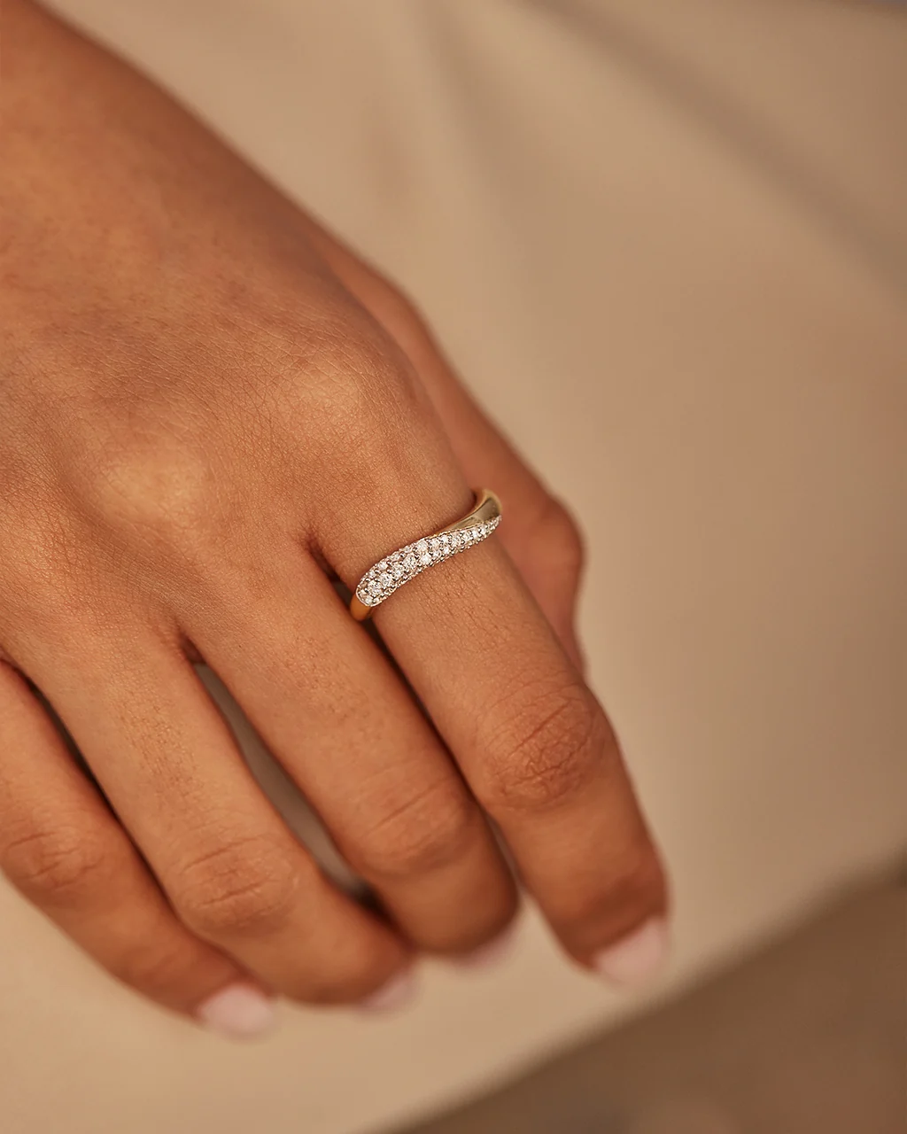 Curved Pave Diamond Band - Image 2