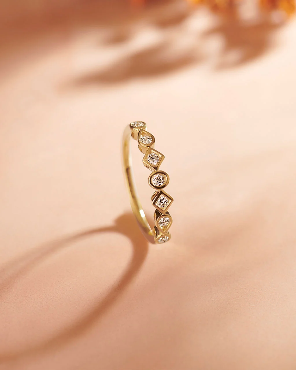 Dainty Geometric Stackable Diamond Band - Image 5