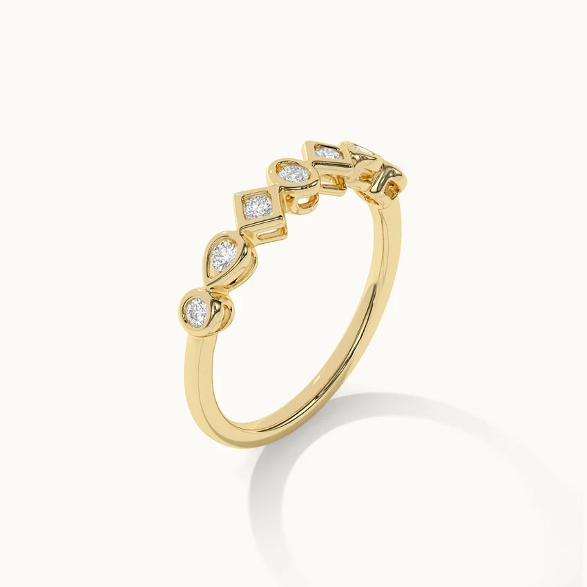 Dainty Geometric Stackable Diamond Band - Image 6