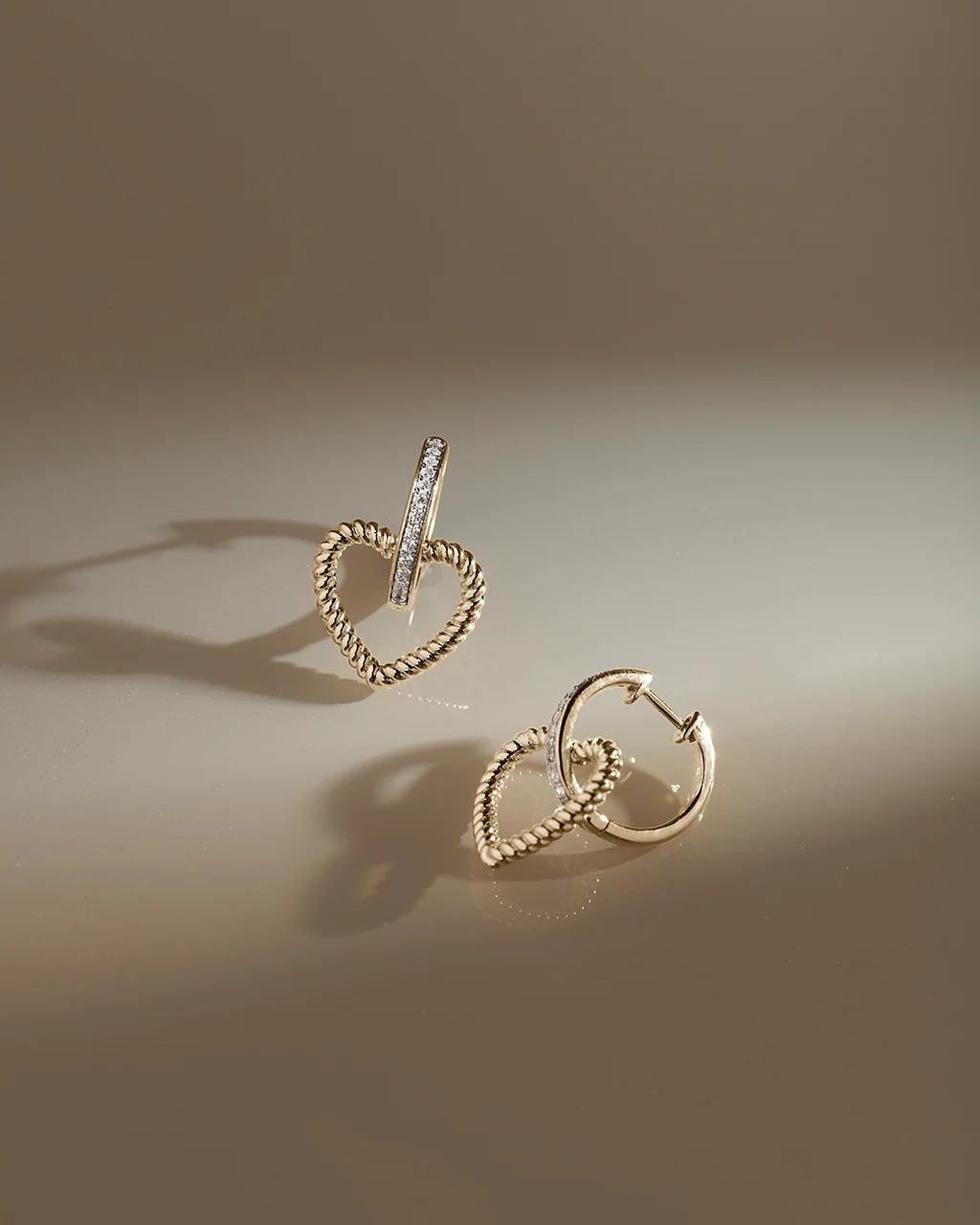 Dancing Heart Diamond Hoops - Image 5