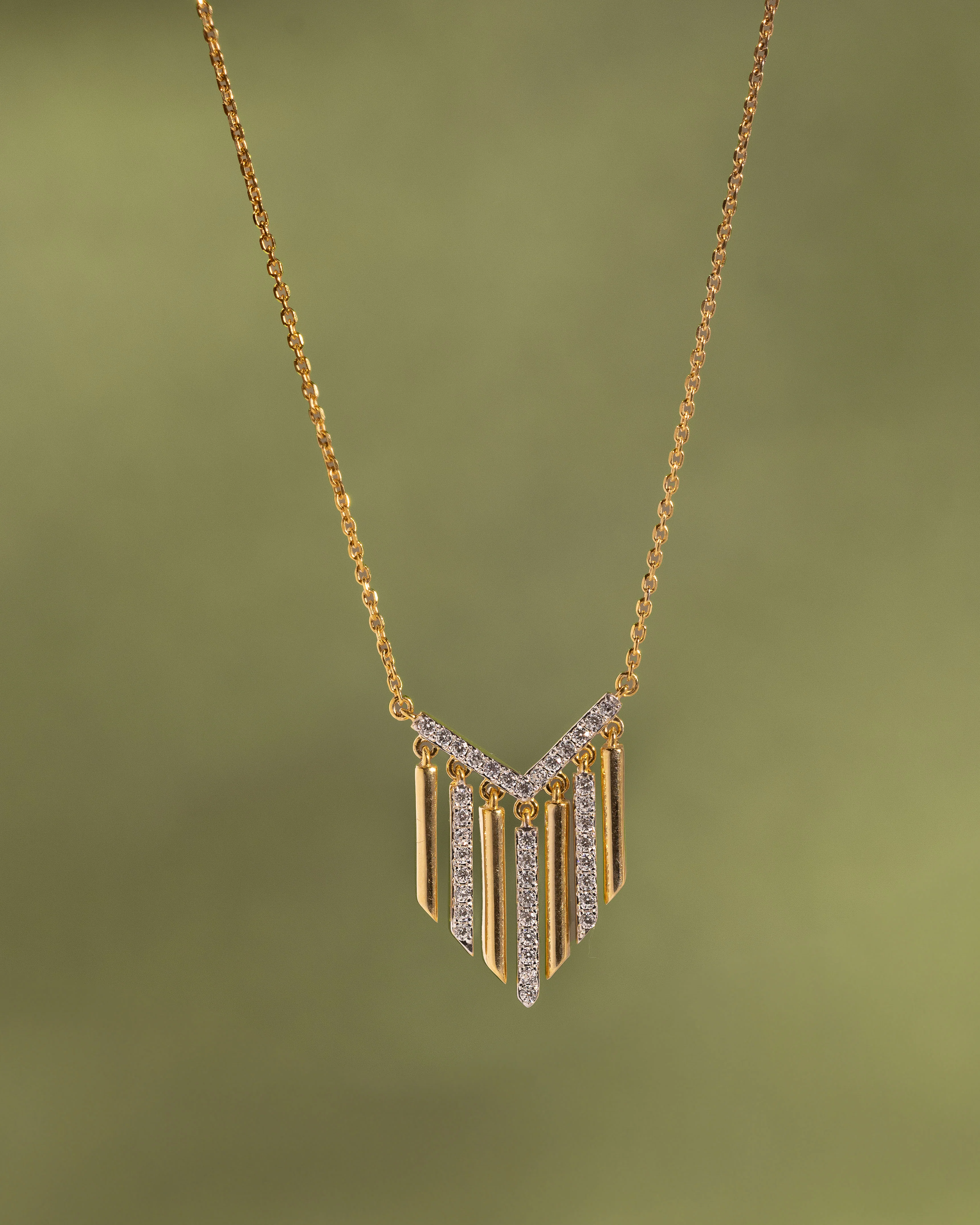 Dazzling Fringe Diamond Necklace - Image 4