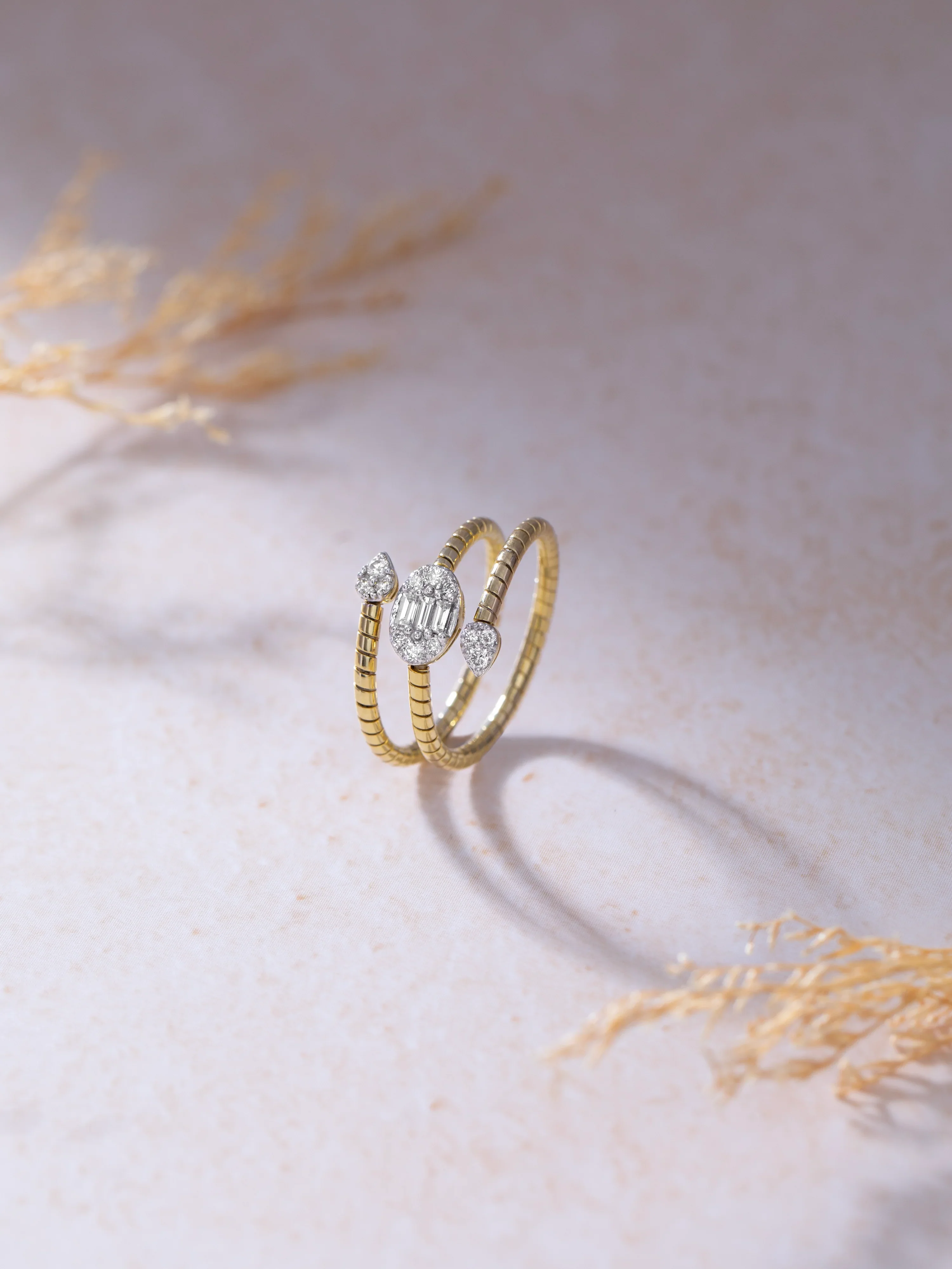 Dewdrop Diamond Coil Ring - Image 7