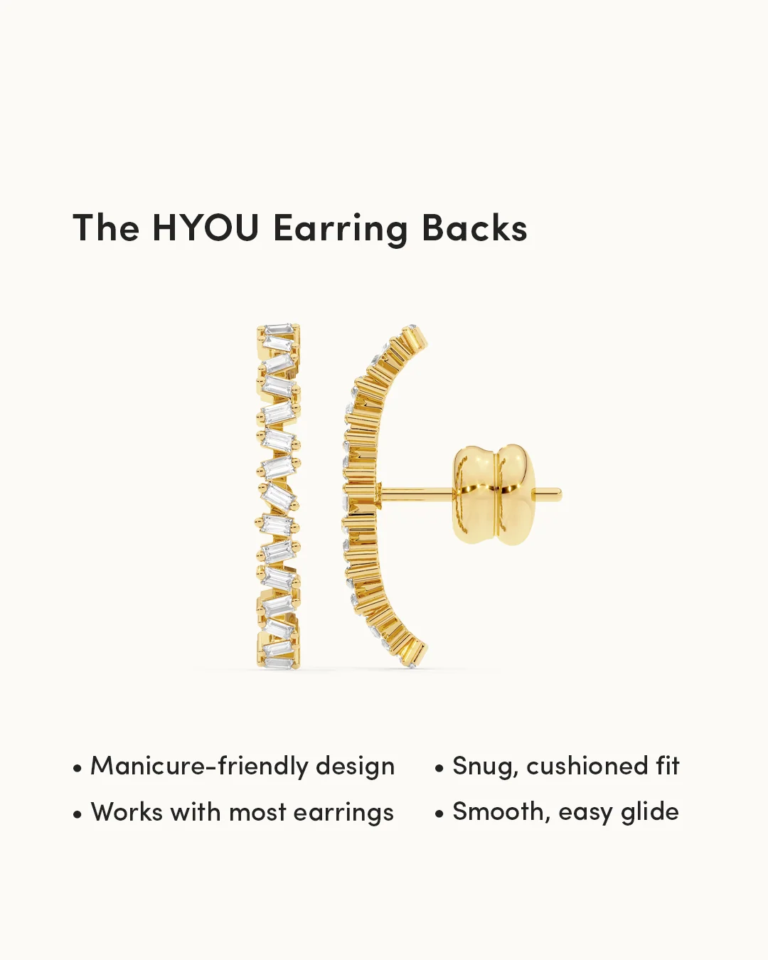 Diamond Arc Suspender Earrings - Image 3