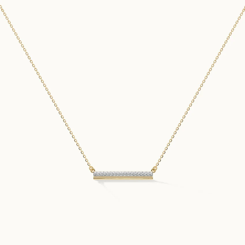 Diamond Bar Necklace - Image 3